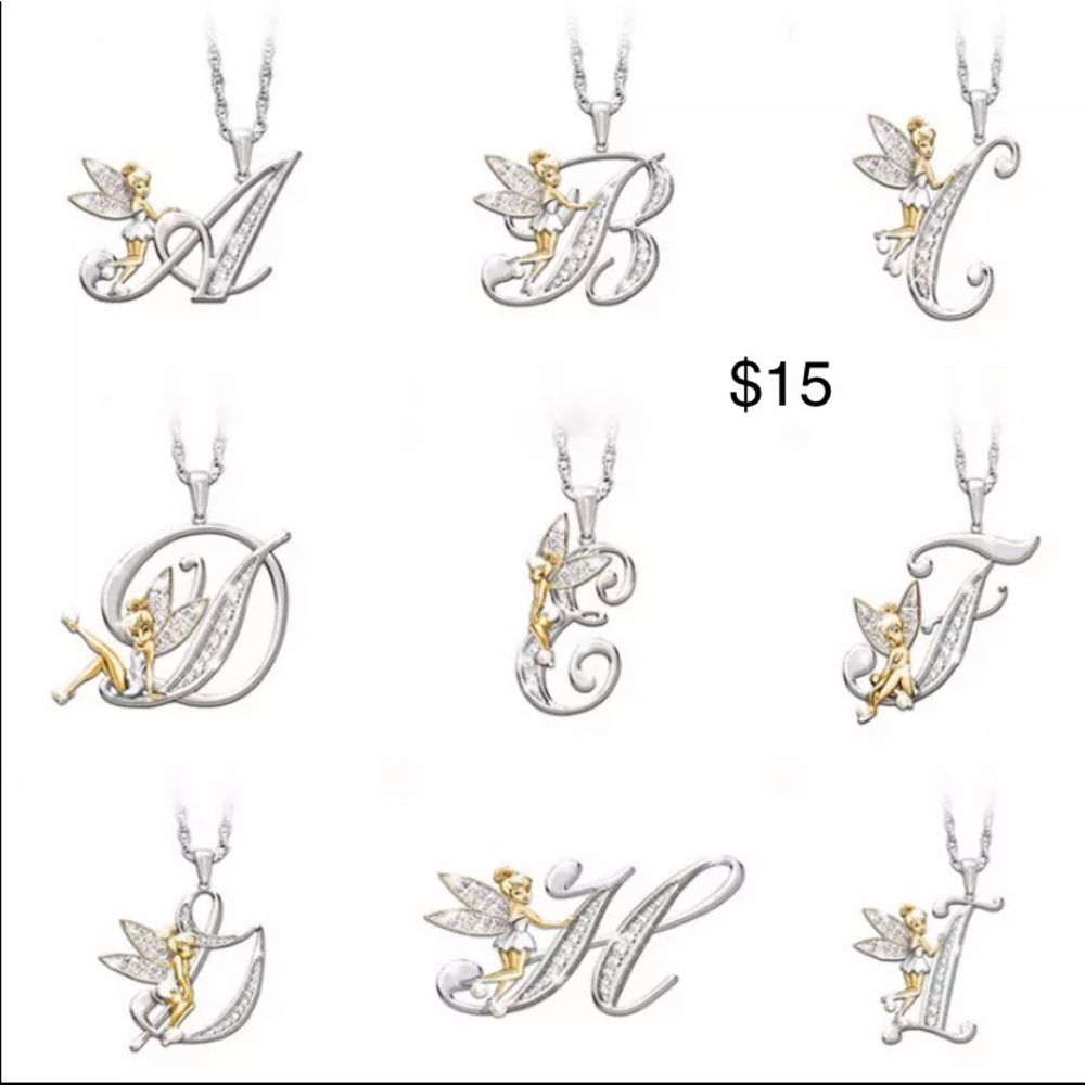 Tinkerbell Alphabet Necklaces